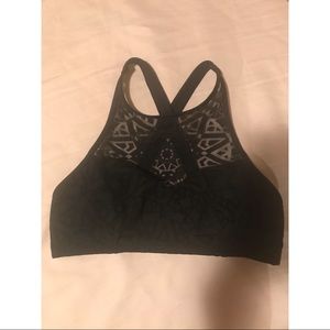 Xhilaration black lace swim top